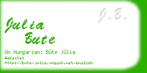 julia bute business card